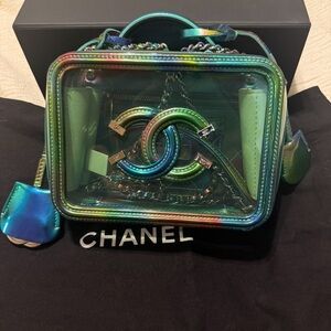 CHANEL Mint and Iridescent Quilted Bag
